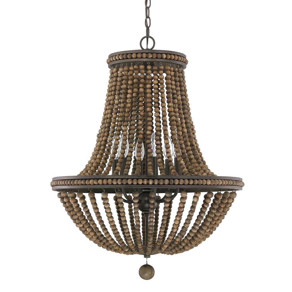 Handley 6-light Tobacco Chandelier