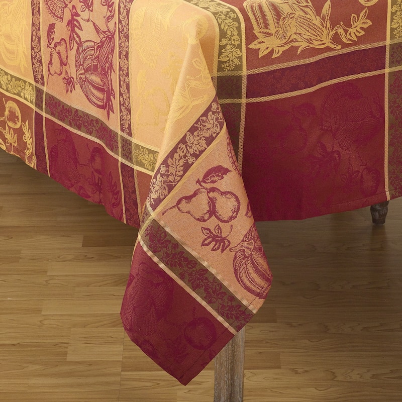 Thanksgiving Collection Jacquard Plaid Tablecloth