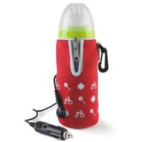 Travel Breast Milk Bottle Warmer, Car Cigarette Adapter - Warms Baby Milk in Seconds - Dishwasher Safe - Neoprene Case - Red