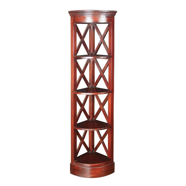 Galloway Mahogany Corner Shelves Free Shipping Today