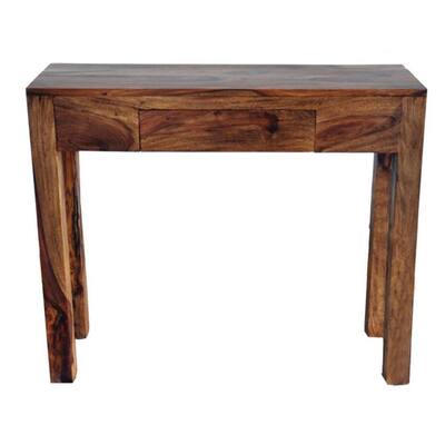 Idris Solid Sheesham Wood Console Table Dark Sheesham