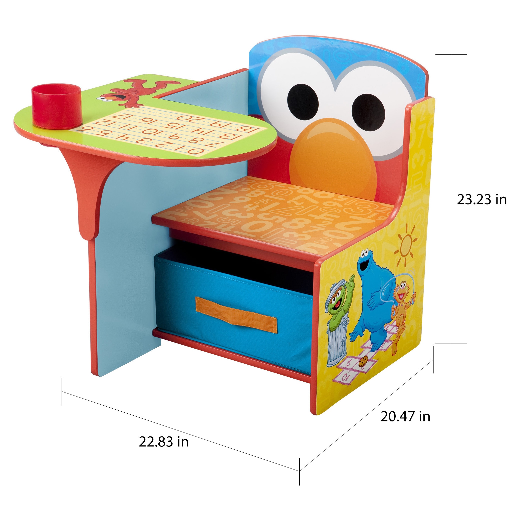 Shop Sesame Street Chair Desk With Storage Bin By Delta Children