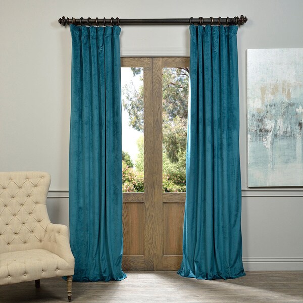 Exclusive Fabrics Signature Velvet 108-inch Blackout Curtain Panel