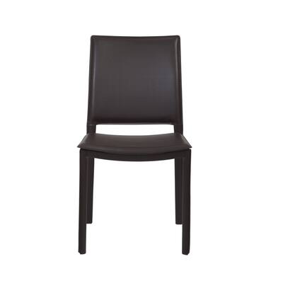 Kate Brown Leather Dining Chairs (Set of 2 or 4)
