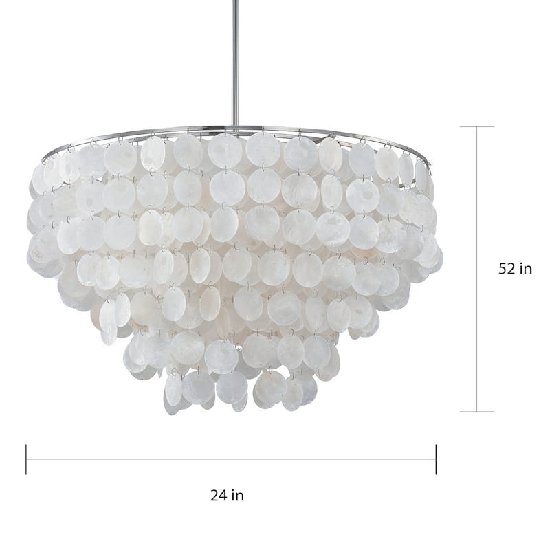 Polished Nickel 6-light Pendant - Polished Nickel