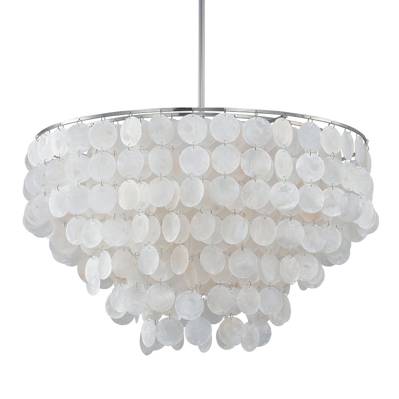 Polished Nickel 6-light Pendant - Polished Nickel