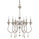 preview thumbnail 2 of 1, Zoe 6-light Hand-painted Shabby Chic French Antique Chandelier