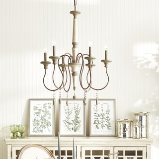 Zoe 6-light Hand-painted Shabby Chic French Antique Chandelier