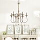 preview thumbnail 1 of 1, Zoe 6-light Hand-painted Shabby Chic French Antique Chandelier