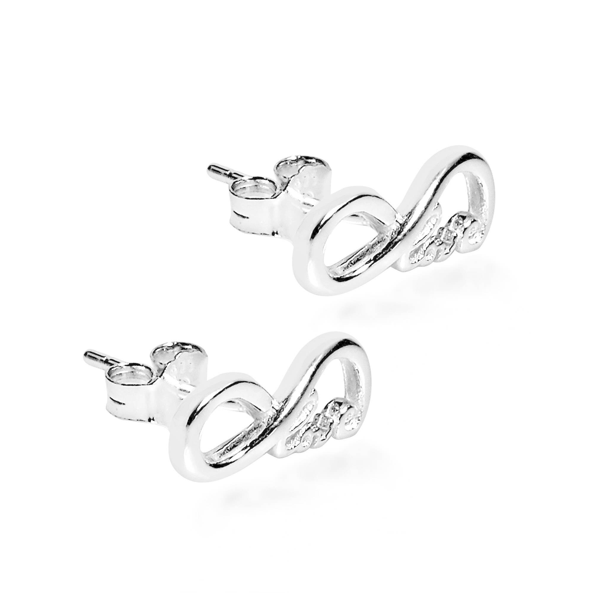 925 Sterling Silver Polished Initial Letter B Dangle Post Earrings