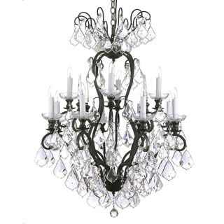Versailles Wrought Iron and Crystal 12-light Chandelier