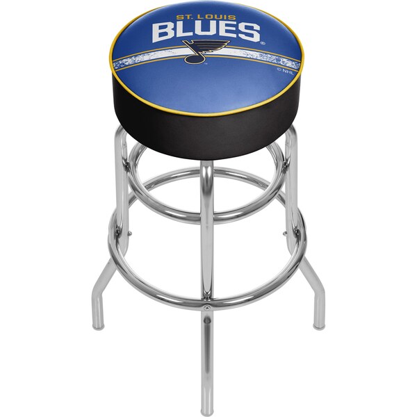 NHL Chrome Bar Stool with Swivel - St. Louis Blues