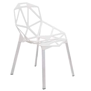 White Leisuremod Furniture For Less Leisuremod Dalton White Iron Chair