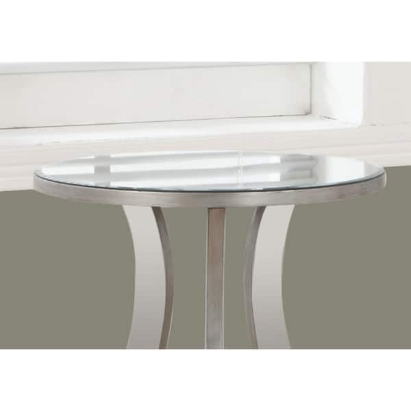 20 Inch Brushed Silver Mirror End Table Free Shipping 20 Inch Brushed Silver Mirror End Table Free Shipping