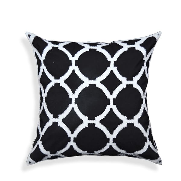 Shop Black White Geometric Pattern Decorative Pillow Free