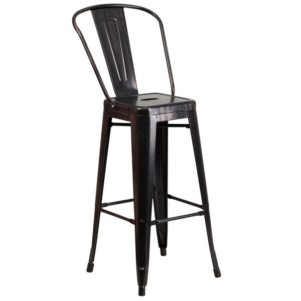 Shop 45.25inch Antique Metal Bar Stool Free Shipping Today
