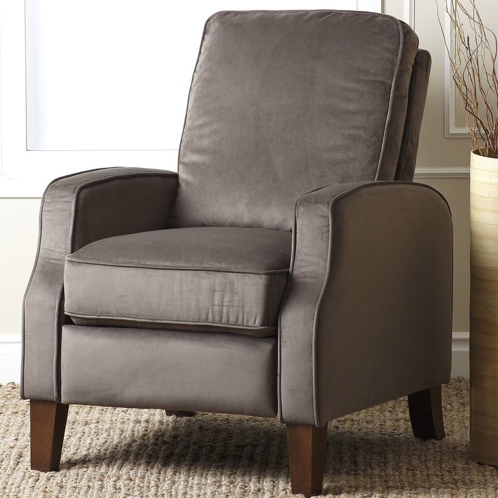 Camden Dark Microsuede Pushback Recliner