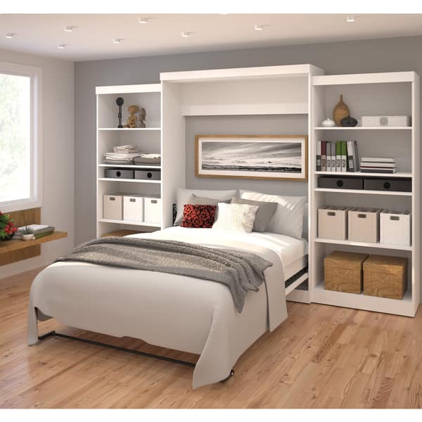 slide 2 of 45, Pur Queen Murphy Bed with 2 Storage Units (137W) by Bestar