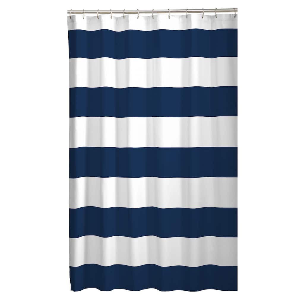 Maytex Porter Stripe Fabric Shower Curtain