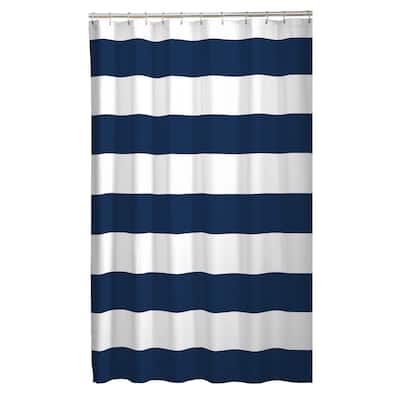 Maytex Porter Stripe Fabric Shower Curtain