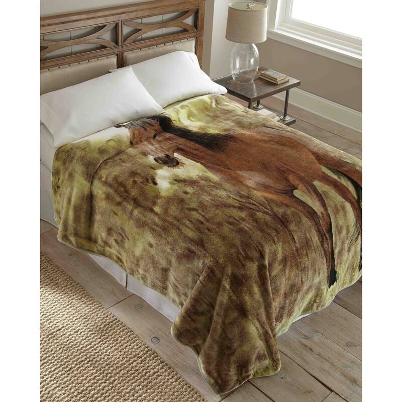 Hi Pile Raschel Knit 90-inch Oversized Blanket