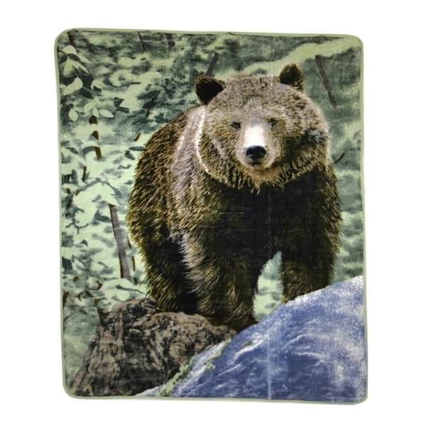 Hi Pile Oversized Throw Brown Bear Design