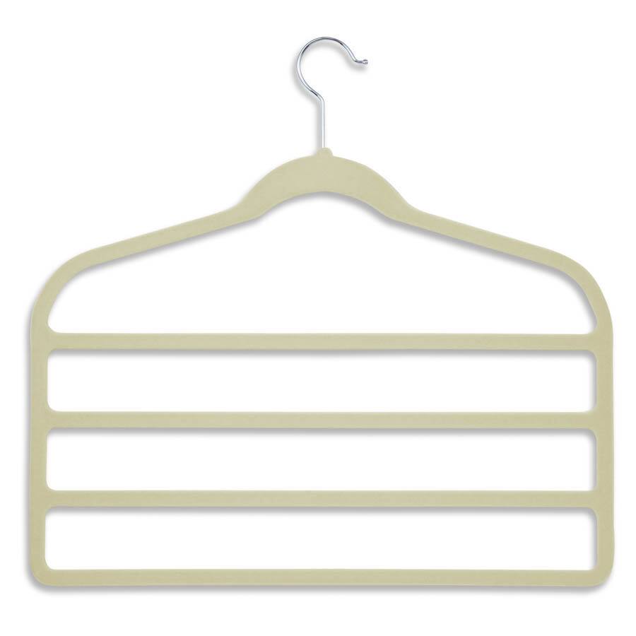 Honey Can Do White Velvet Touch 4-step Pant Hanger 10-pack