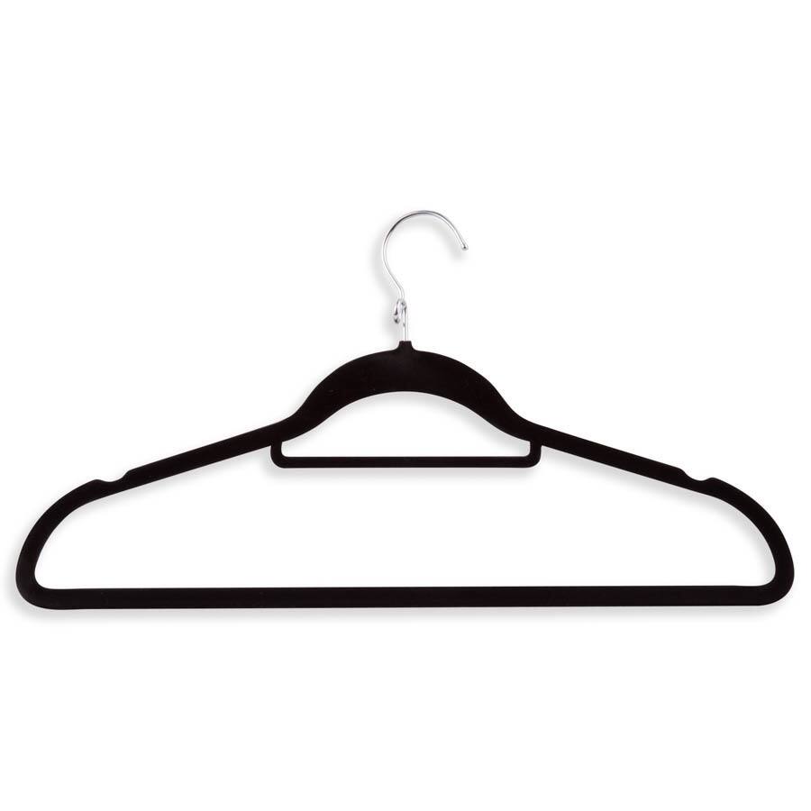 Honey Can Do Black Velvet Touch Cascading Suit Hanger 18-pack