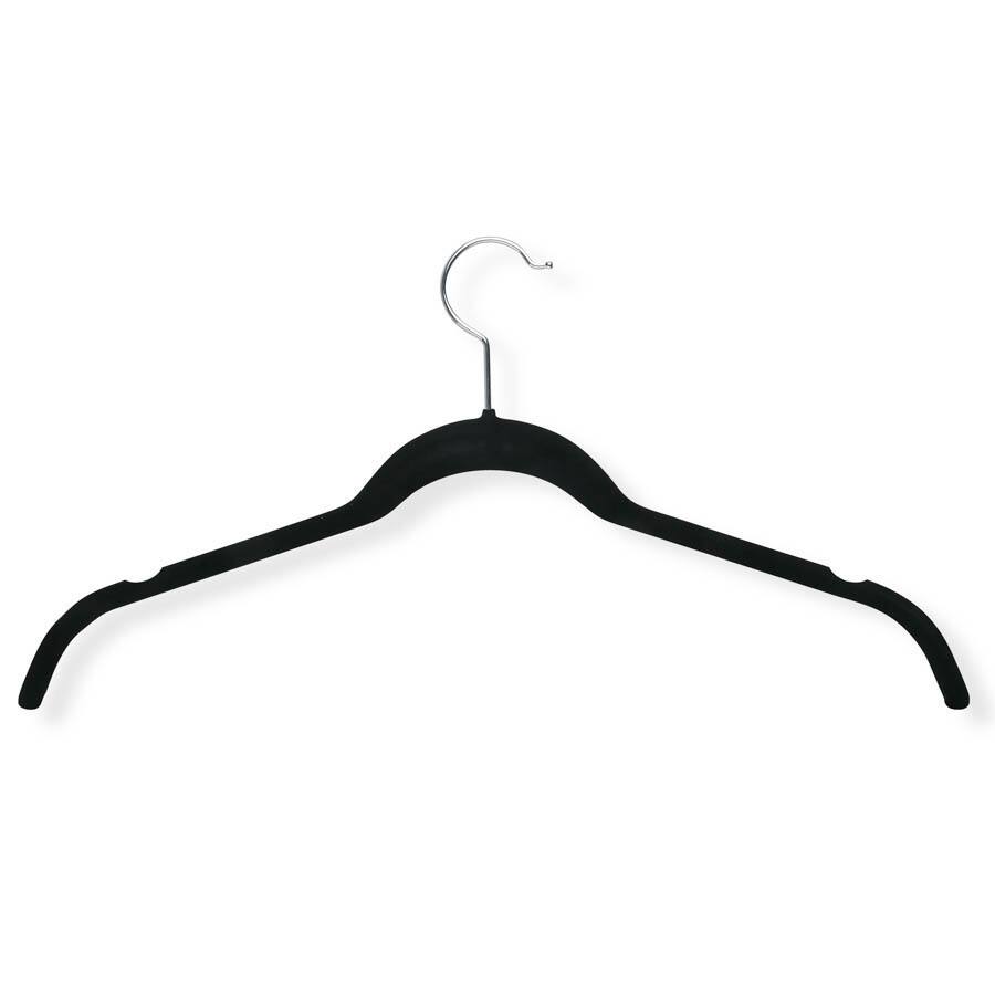 Honey-Can-Do Black Velvet Touch Shirt Hangers (12-pack)
