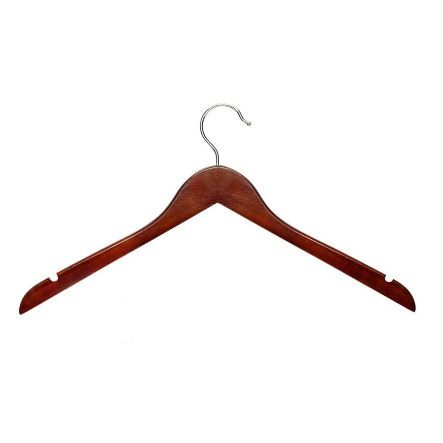 Honey-Can-Do Cherry Finish Basic Shirt Hangers (20-pack)