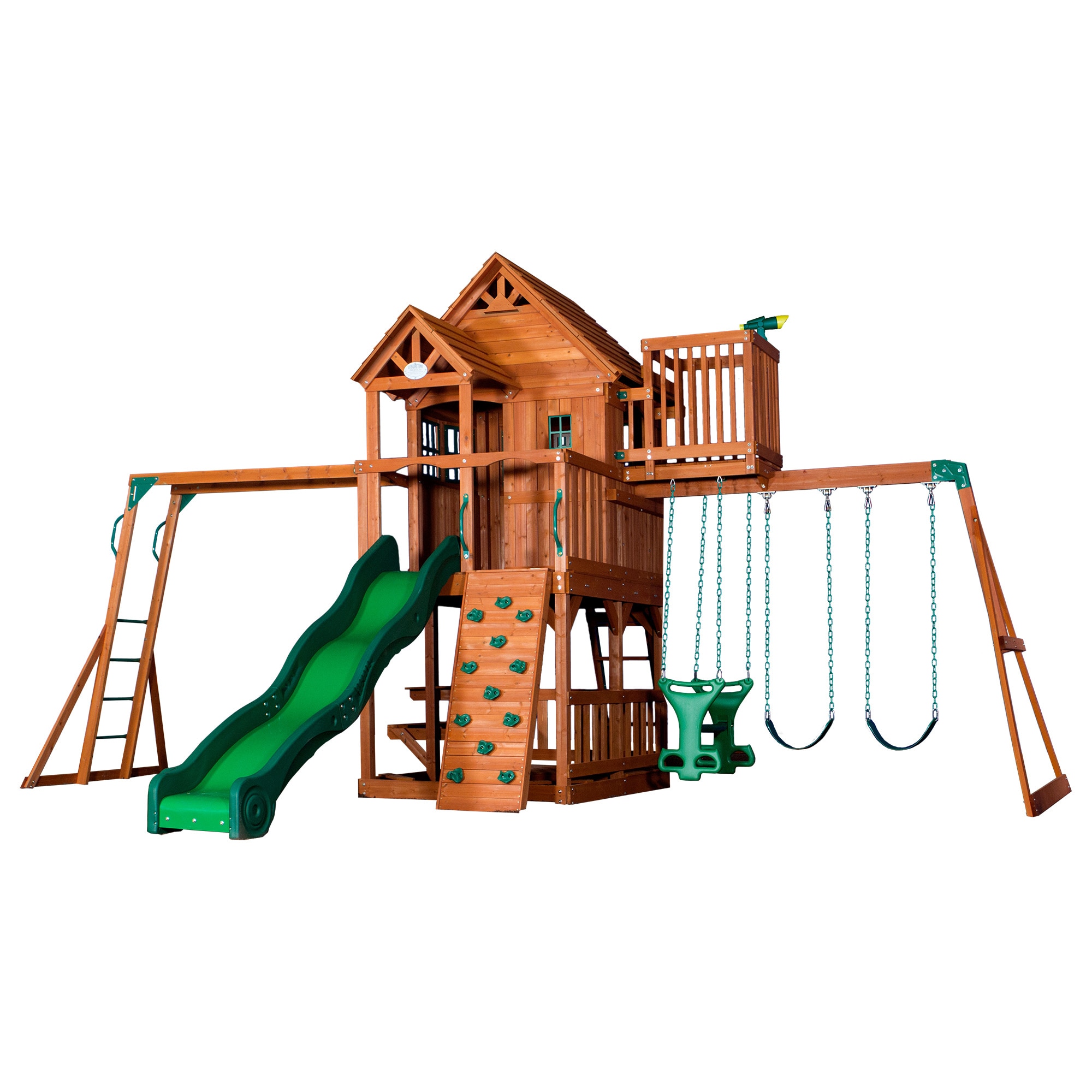 Big Backyard Savannah Playhouse - BackyarD Discovery Skyfort II Brown All CeDar Swing Set 2e6cf651 A78D 48f7 A85e DaDf71600cD3