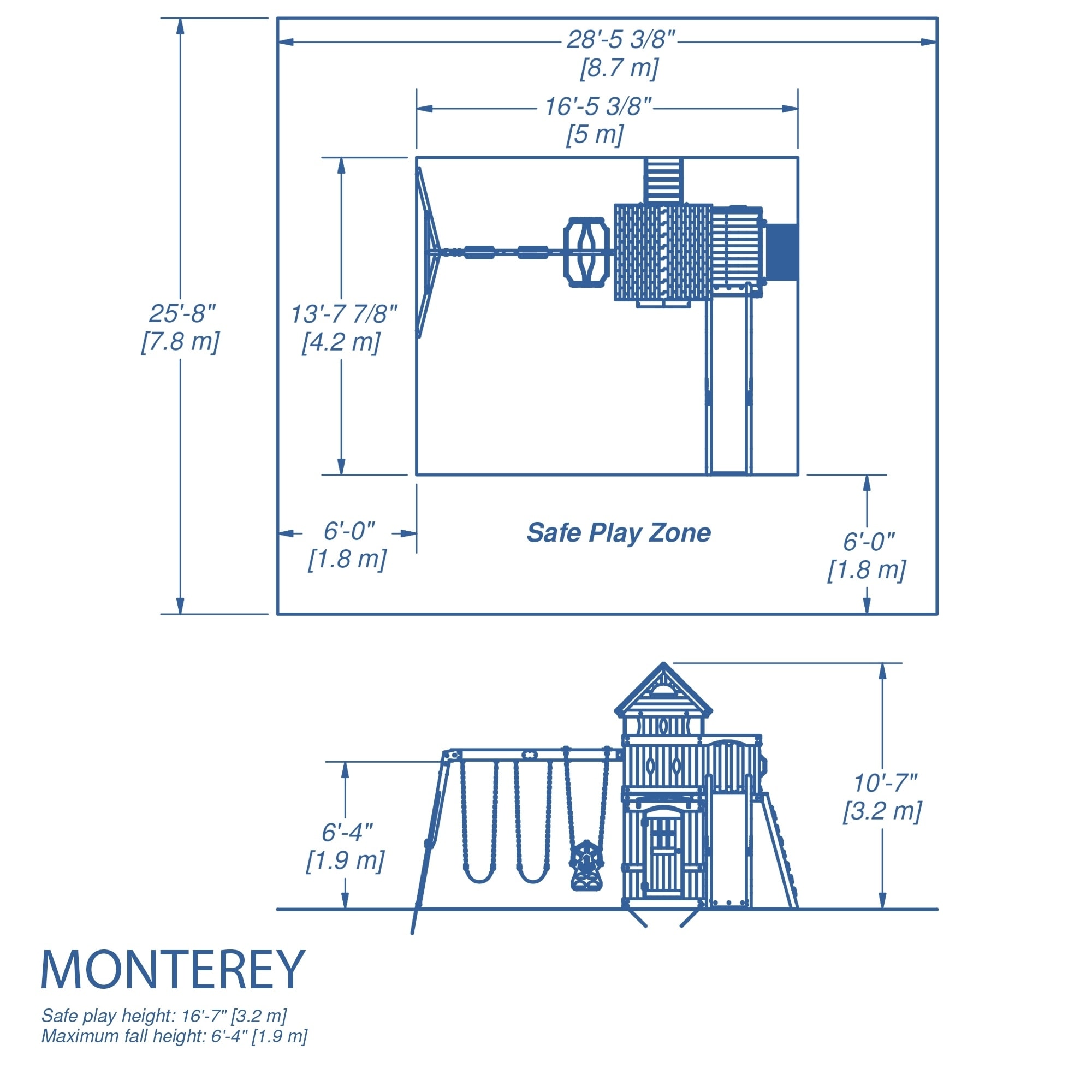 monterey swing set