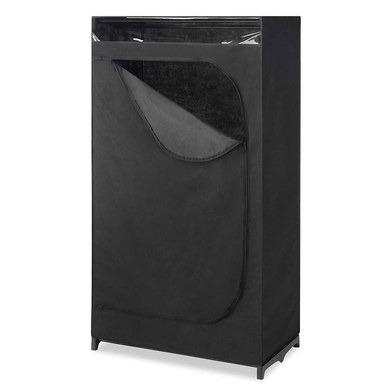 Whitmor Black Portable Clothes Closet with See-through Window