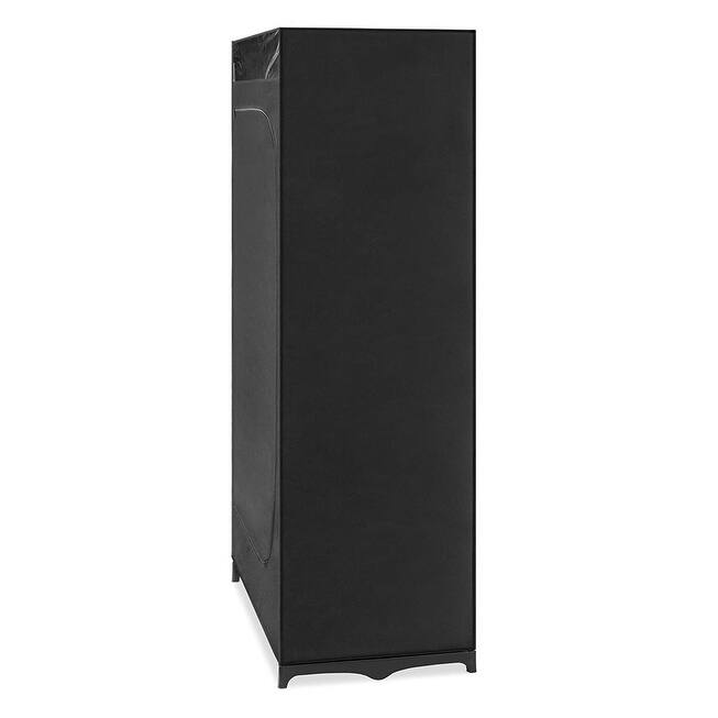 Whitmor Black Portable Clothes Closet with See-through Window