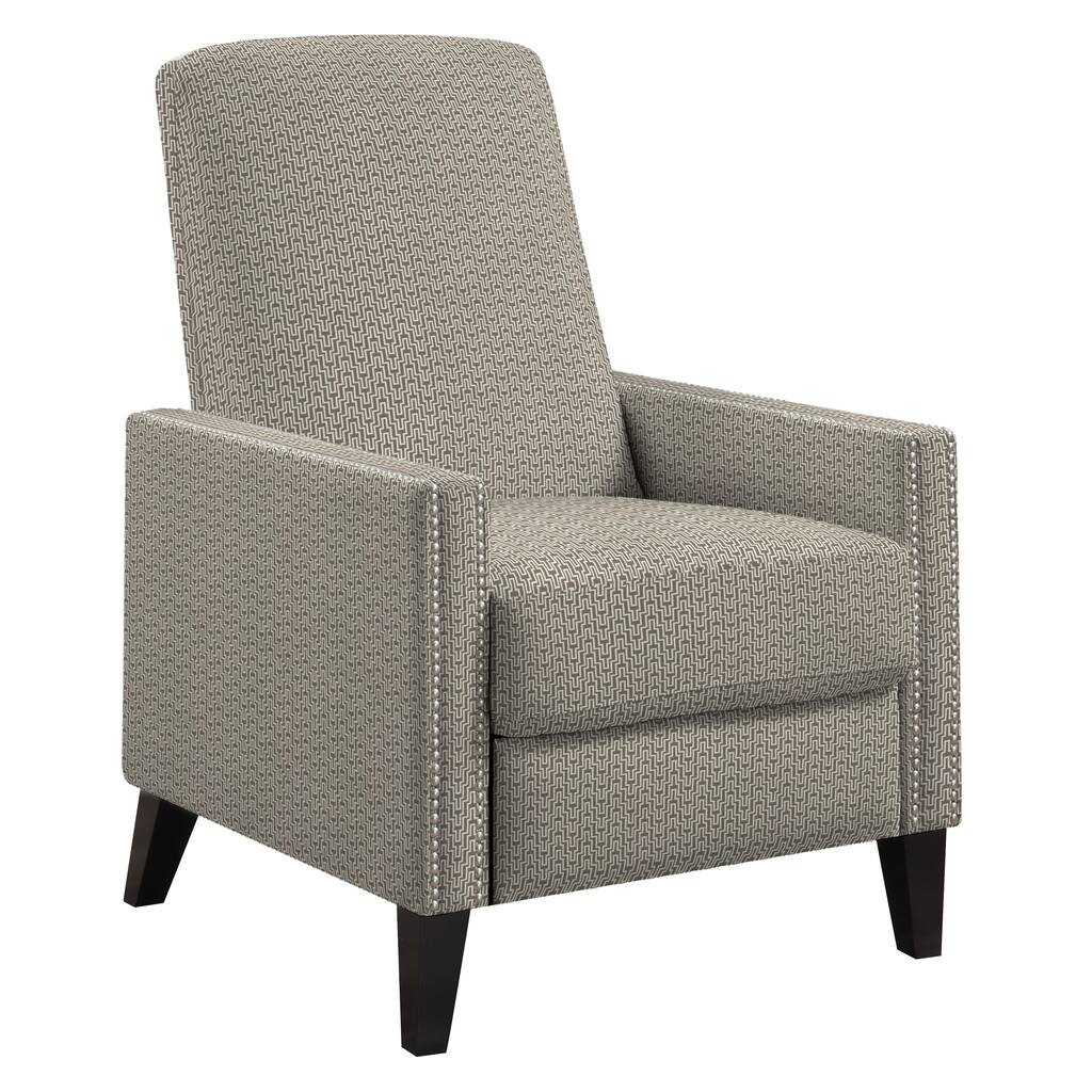 Handy Living Lana Modern Cream and Chocolate Brown Deco Push Back Recliner