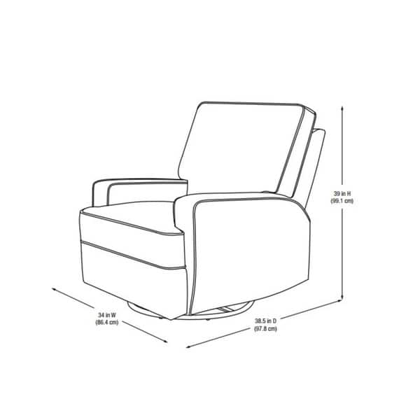 dimension image slide 0 of 2, Avenue Greene Holly Swivel Glider Recliner Chair