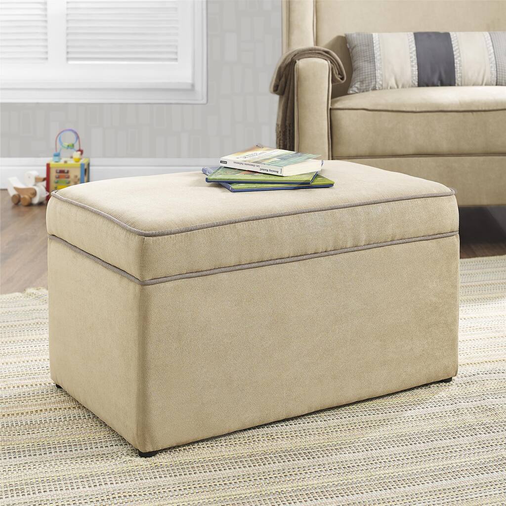 Baby Relax Hadley Beige Storage Ottoman - N/A