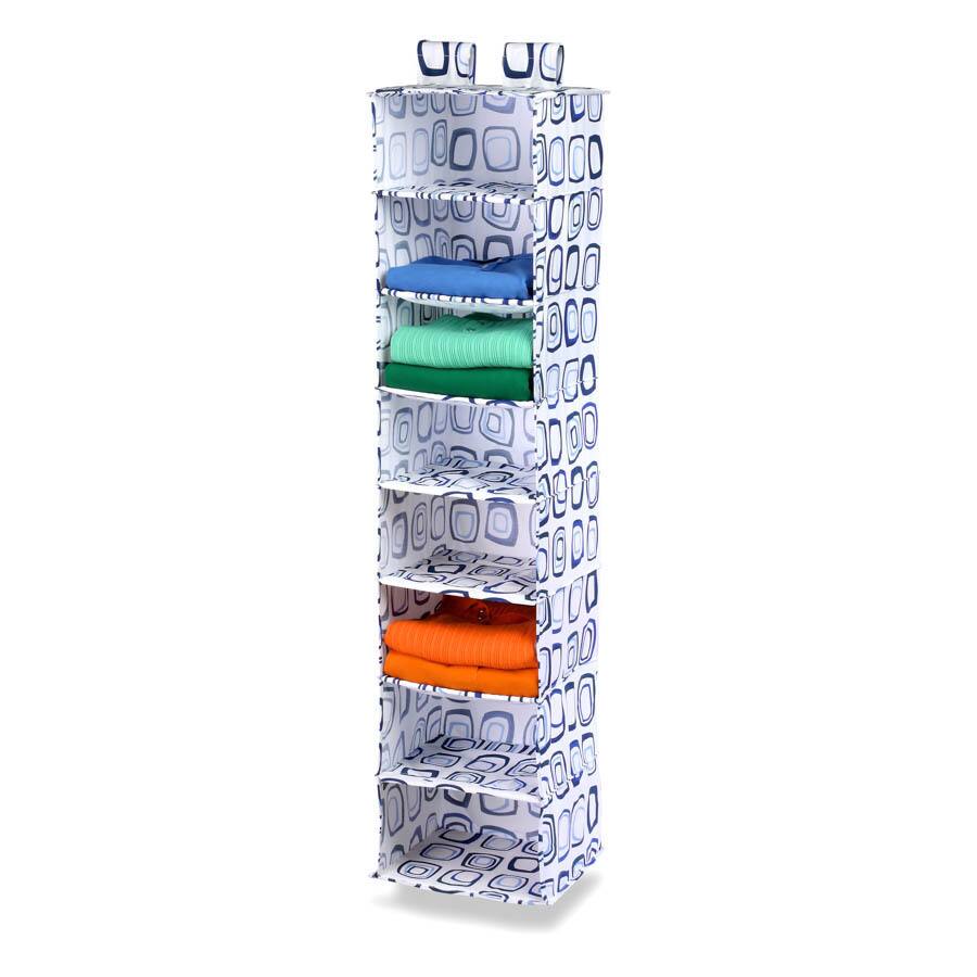 Honey-Can-Do 8 shelf hanging organizer (blue/white)
