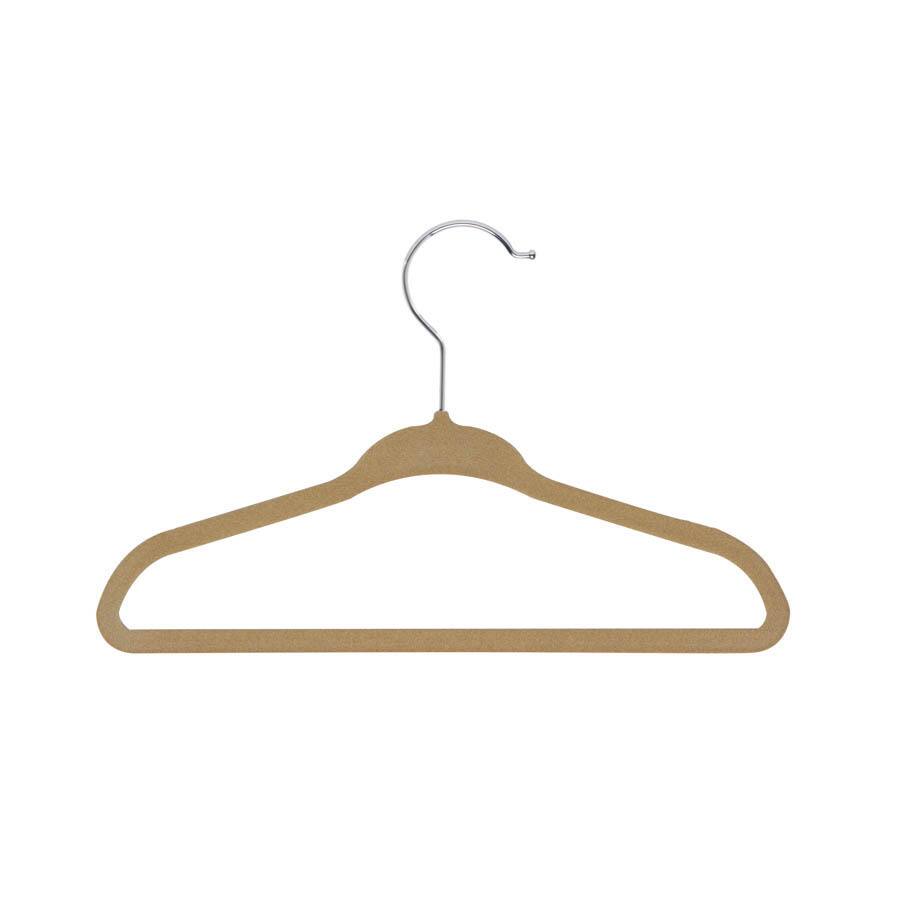 Honey-Can-Do Tan Kids Velvet Touch Hangers (60-pack)
