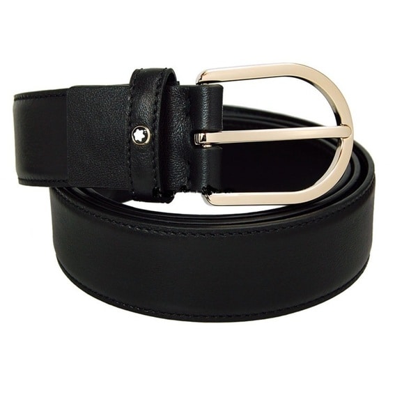 Shop Montblanc Men's Horseshoe Classic Line Belt - On Sale - Free ...