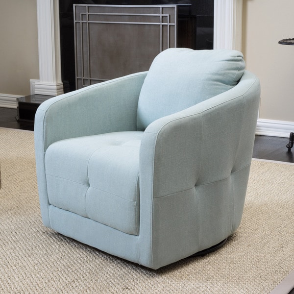 Shop Christopher Knight Home Concordia Fabric Swivel Chair On Sale