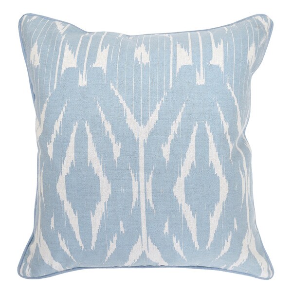 Leyla Linen blend Light Blue 22-inch Throw Pillow - Free Shipping Today - Overstock.com - 17809413