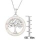 preview thumbnail 3 of 1, La Preciosa Sterling Silver Mother of Pearl Tree of Life Circle Necklace