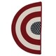 preview thumbnail 1 of 2, Indoor/ Outdoor Patriotic Red/ White/ Blue Reversible Rug Slice (1'6 x 2'6) - 1'6 x 2'6