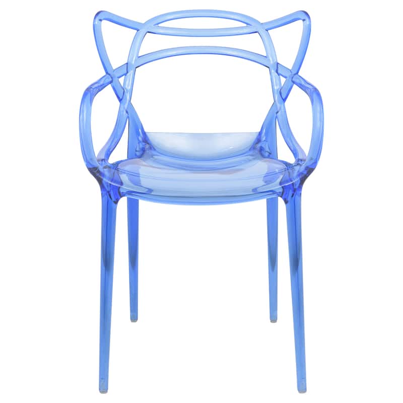 LeisureMod Milan Modern Intertwined Design Dining Side Chair Set of 4