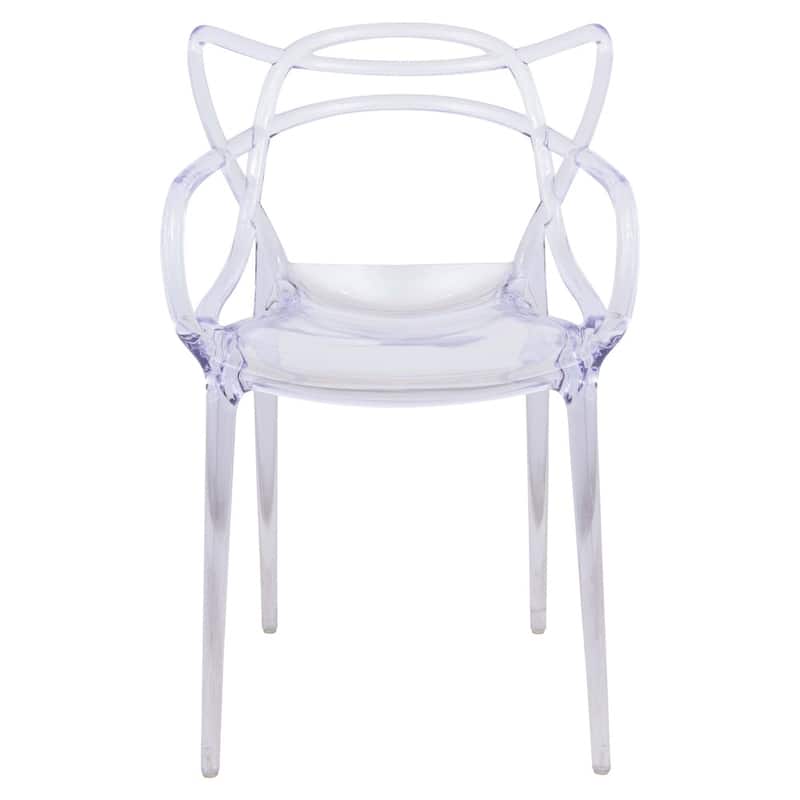 LeisureMod Milan Modern Wire Design Chair, Set of 2 - Red - 23 x 32.5 x 17.5