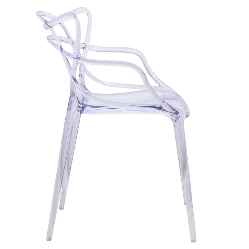 LeisureMod Milan Modern Wire Design Chair, Set of 2 - Red - 23 x 32.5 x 17.5