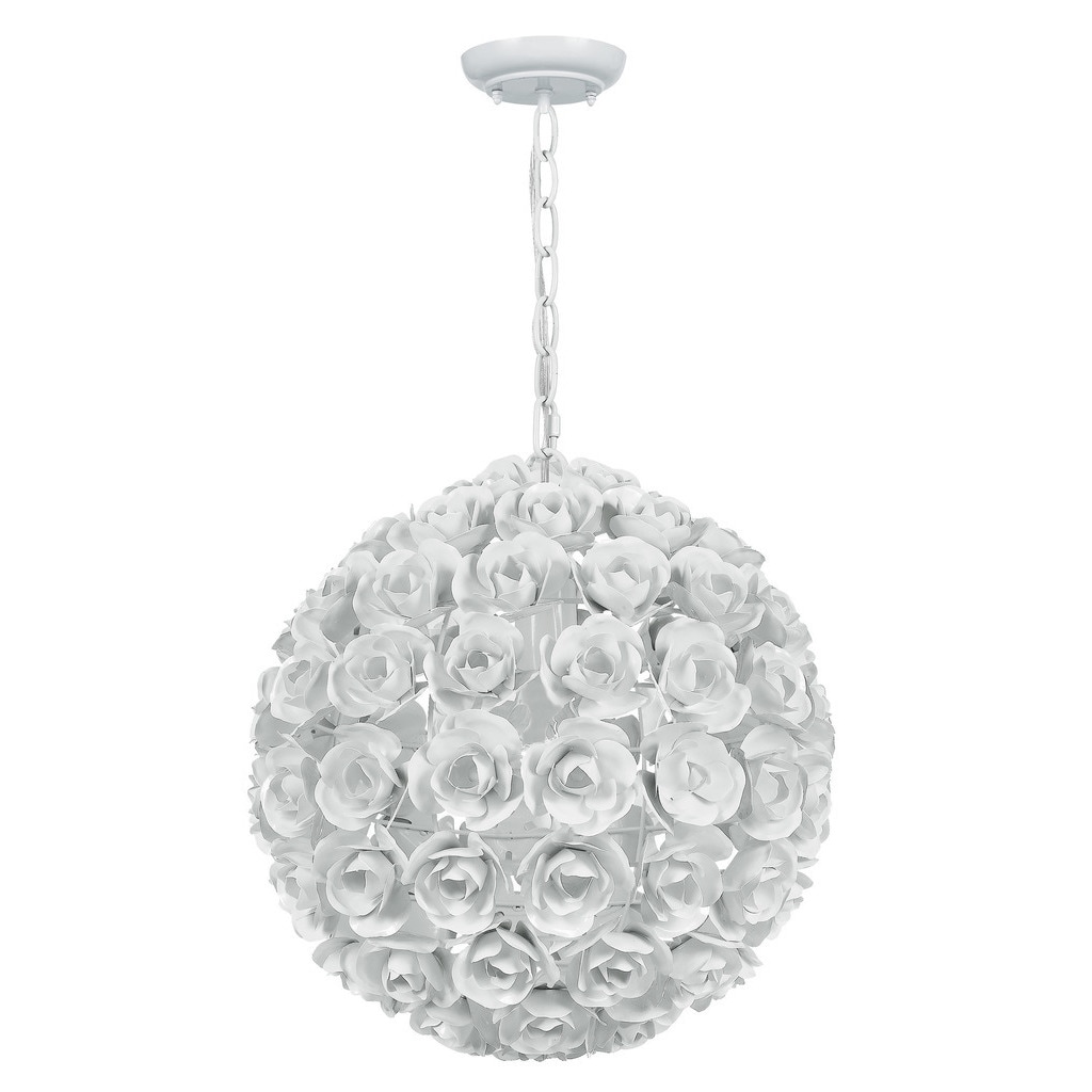 Crystorama Cypress Collection 1-light Wet White Mini Chandelier - Chandeliers For Bedrooms by Overstock.com