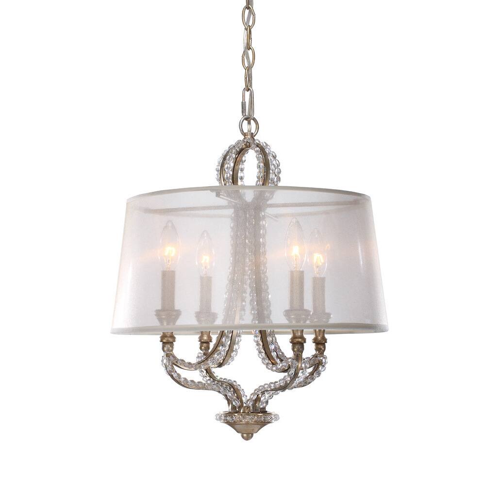 Crystorama Garland Collection 4-light Distressed Twilight Mini Chandelier - Chandeliers For Bedrooms by Overstock.com