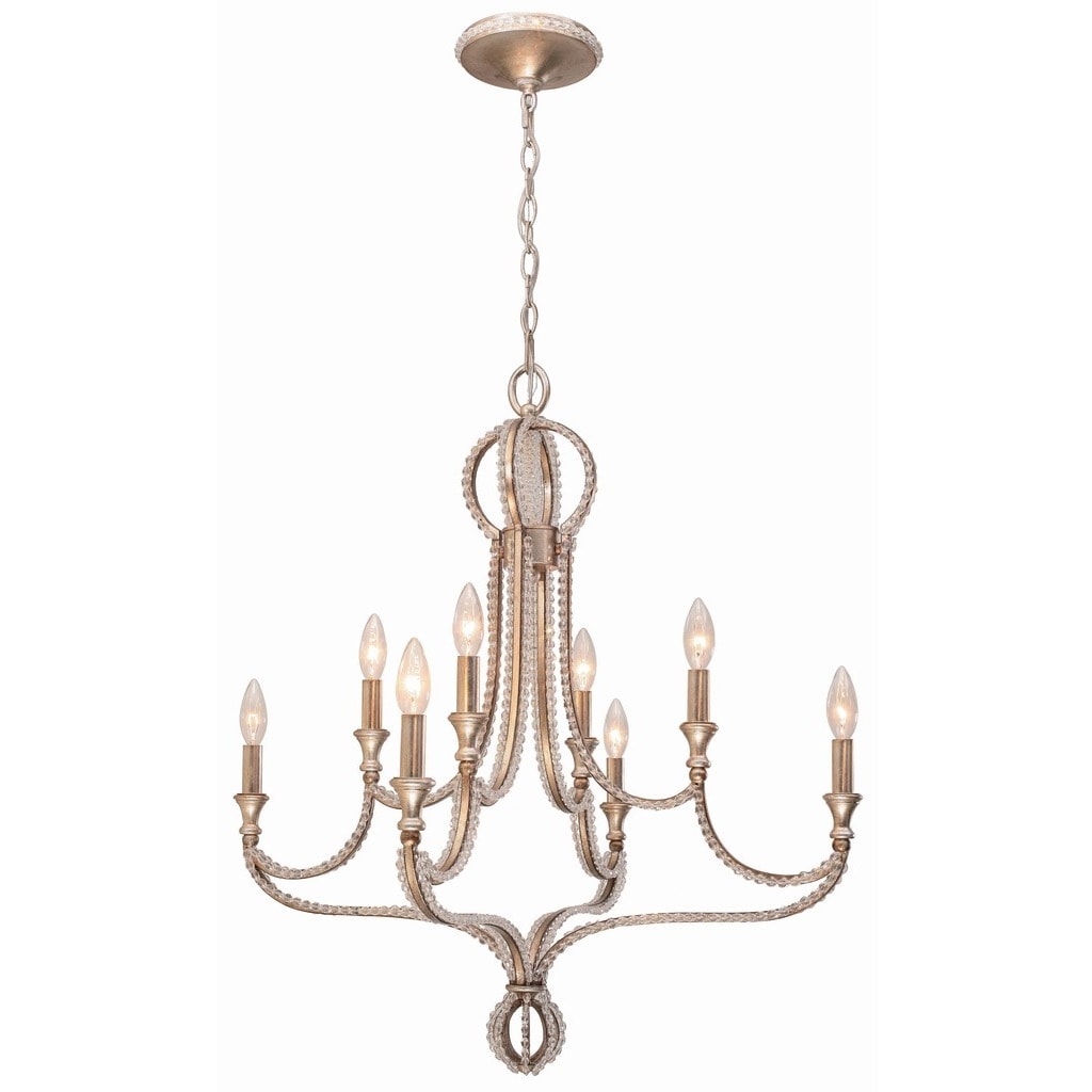 Crystorama Garland Collection 8-light Distressed Twilight Chandelier - Chandeliers For Bedrooms by Overstock.com